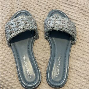 Crown Vintage Light Blue Woven Sandals